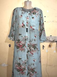 Elegant Floral Print Kurta Set