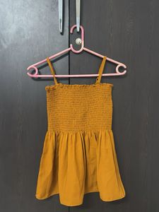 Cute Mustard Smocked Top