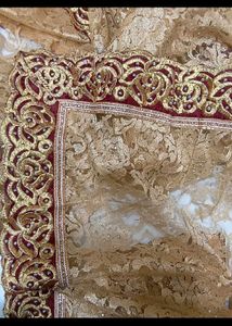 Golden Net Saree