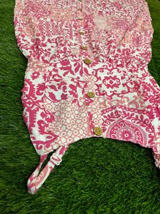 Vacation Dress - Pink And White