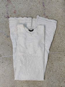 White Embroidered Kurta