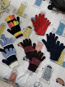 Beautiful Colourful Hand Gloves Woolen For Kids