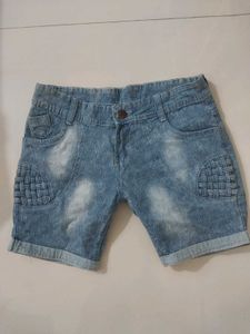 Denim Bermuda Shorts