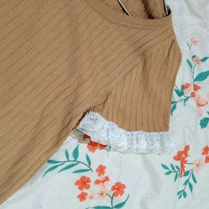 Lacy Ribbed Tee