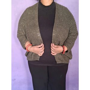 Sequin Baggy Shrug For Winter