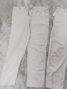 White Casual Pants