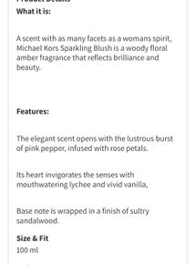 Michael Kors Sparkling Blush Perfume