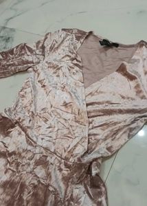 Pink Velvet Mini Dress