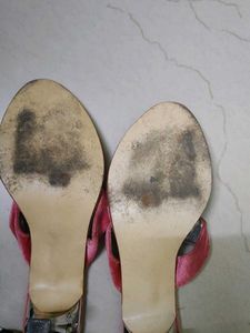 Red Embellished Flats
