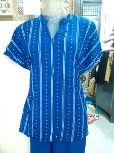 Blue Striped co ord