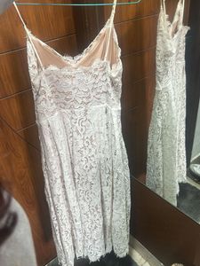 Elegant White Lace Midi Dress