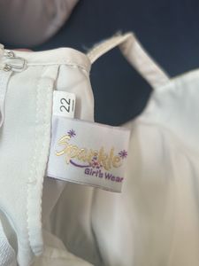 Girls White Embroidered Party Dress