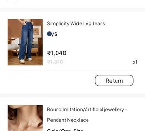 Wide Leg Denim Jeans