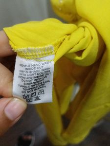 Yellow Embellished Kurti