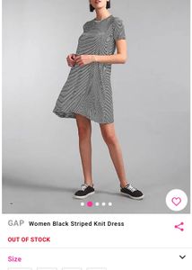GAP Black And White Striped Dress