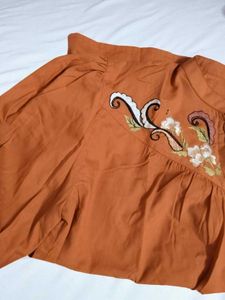 🇦🇮Vintage Embroidery Button Up Blouse Top