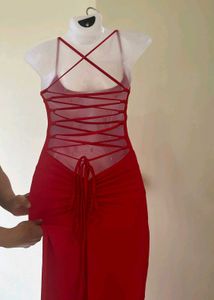 Elegant Red Maxi Dress