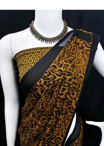 Animal Print Saree