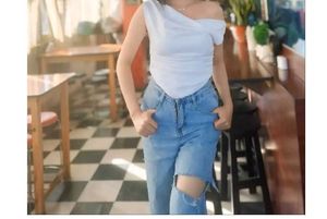 White Ruched Tank Top