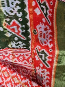 Olive Green Cotton Saree