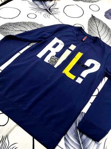 Navy Blue Graphic Print T-Shirt