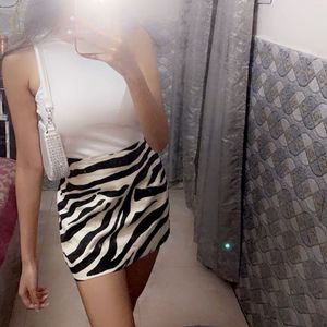 Mango Animal Print Skirt