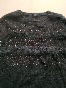 partywear woolen long top/one-piece