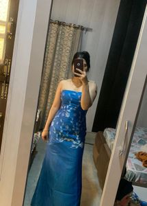 Teal Pretty Tubeless Gown ❤️🌸🦋