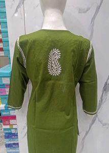Lakhnavi Hand Embroidery Short Kurti
