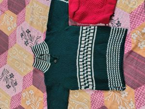 Kids Sweater & Maroon Cap