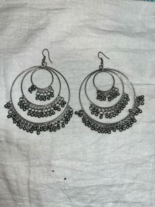 Three Layered Round Earrings