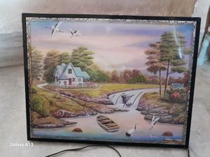 Framed Landscape Lighted Wall Art