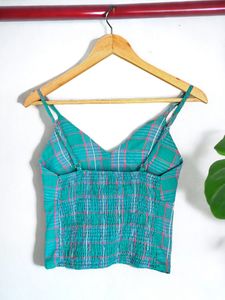 Padded Sea Green Tank Top