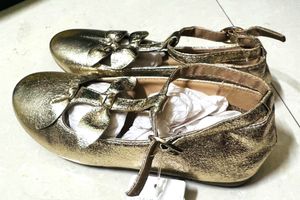 Mothercare Brand New Golden Ballerinas For Girls