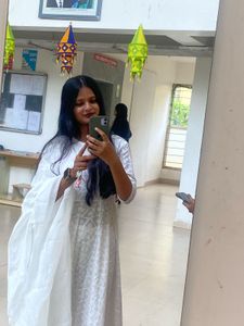 Elegant White Ethnic Gown