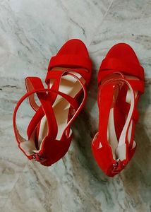 Red Strappy Heels