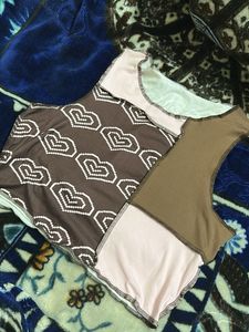 Patchwork Heart Print Top