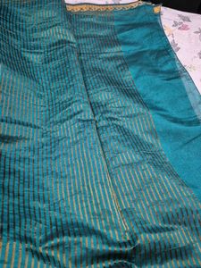 Teal &amp; Gold Sari