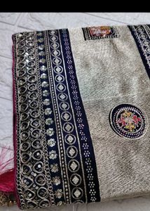 Elegant Bandhani Saree with Embellished Border