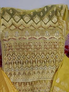 Elegant Embroidered Ethnic Fabric UNSTICH  NO USED