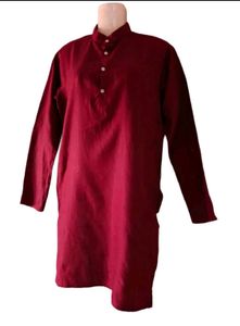 Maroon Cotton Kurta