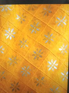 Floral Embroidered Yellow short Kurti