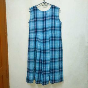 Blue Plaid Dress