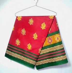 Elegant Red Banarasi Saree