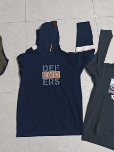 Defenders Graphic Hoodies - Blue, Gray