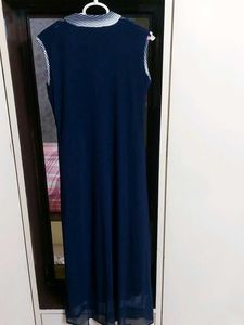 Elegant Blue Floral Dress