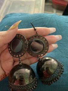 Black Jhumka Earrings
