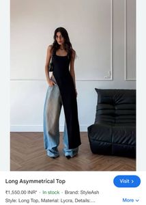 Styleash Asymmetrical long Top