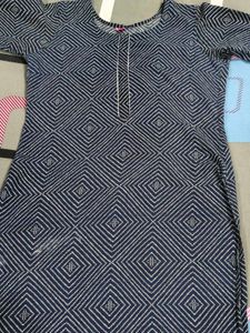 Pre-Loved Blue And White A-cut Kurti