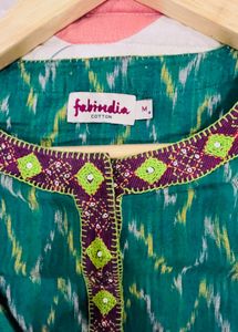 Fabindia Ikat Cotton High-Low Kurta
